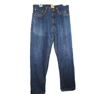 Men's Rocawear Jeans Size 36/34 Button fly Denim pants Straight‎ leg medium wash